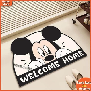 Mickey พรมไดอะตอม ซึมซับน้ำดี แห้งเร็ว กันลื่น ขนาด 40x60cm สำหรับห้องน้ำ หน้าบ้าน