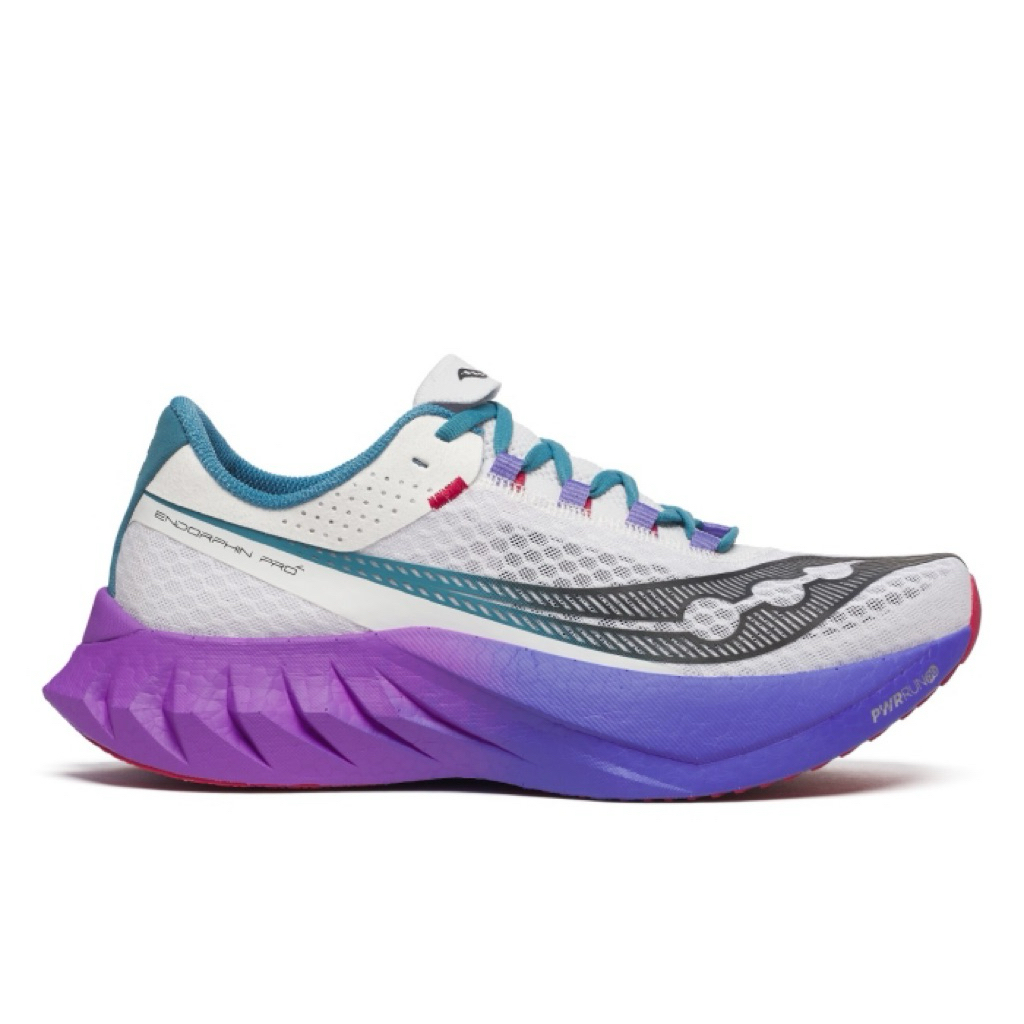 ส่งต่อSaucony Men's Endorphin Pro 4 White/Shadow รองเท้าวิ่งสำหรับแข่งขัน