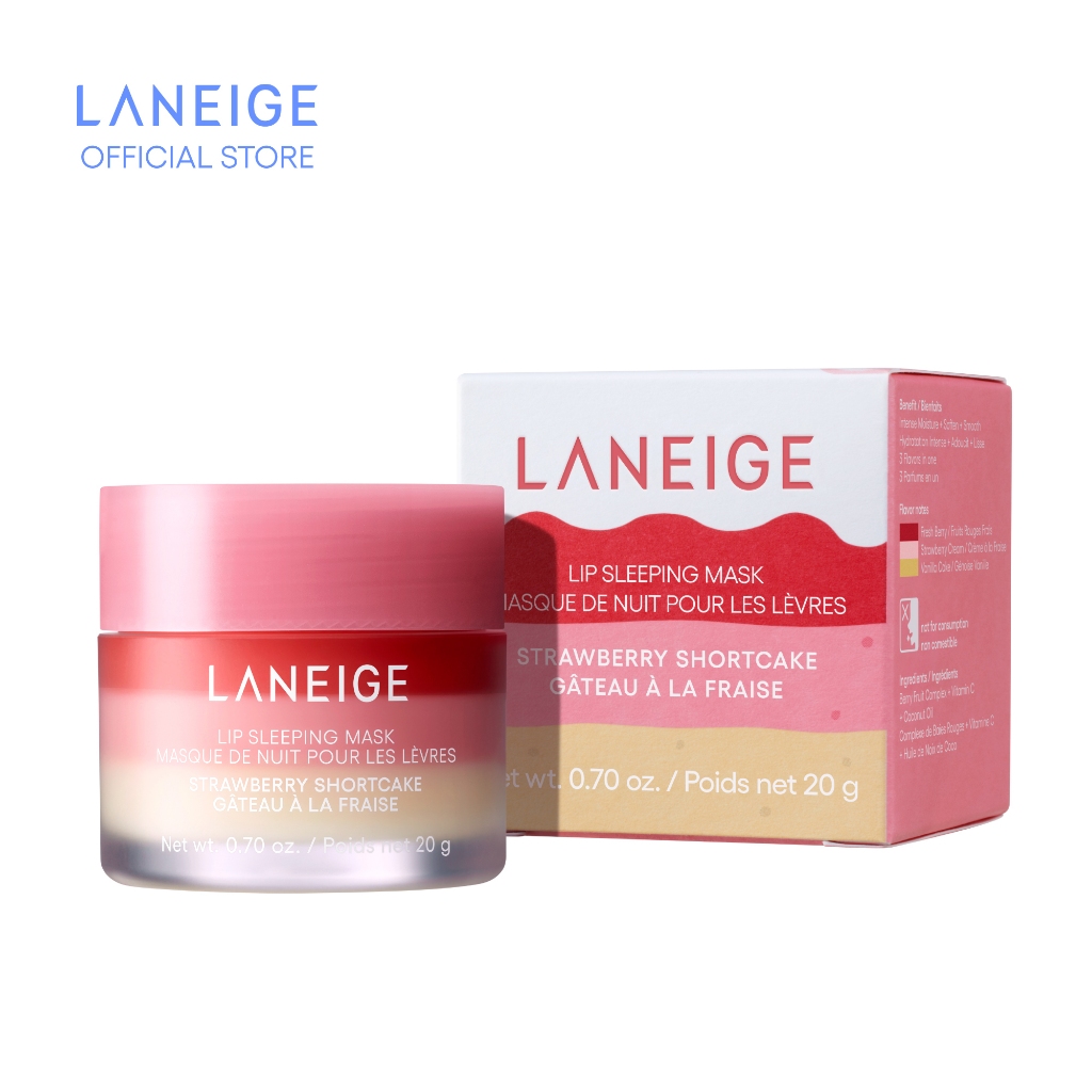 [โปรพิเศษ] LANEIGE LIP SLEEPING MASK STRAWBERRY SHORTCAKE 20G
