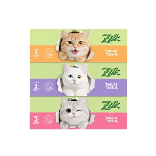 Zilk ซิลค์ กระดาษเช็ดหน้า Fun Box แพ๊ก 3 กล่อง