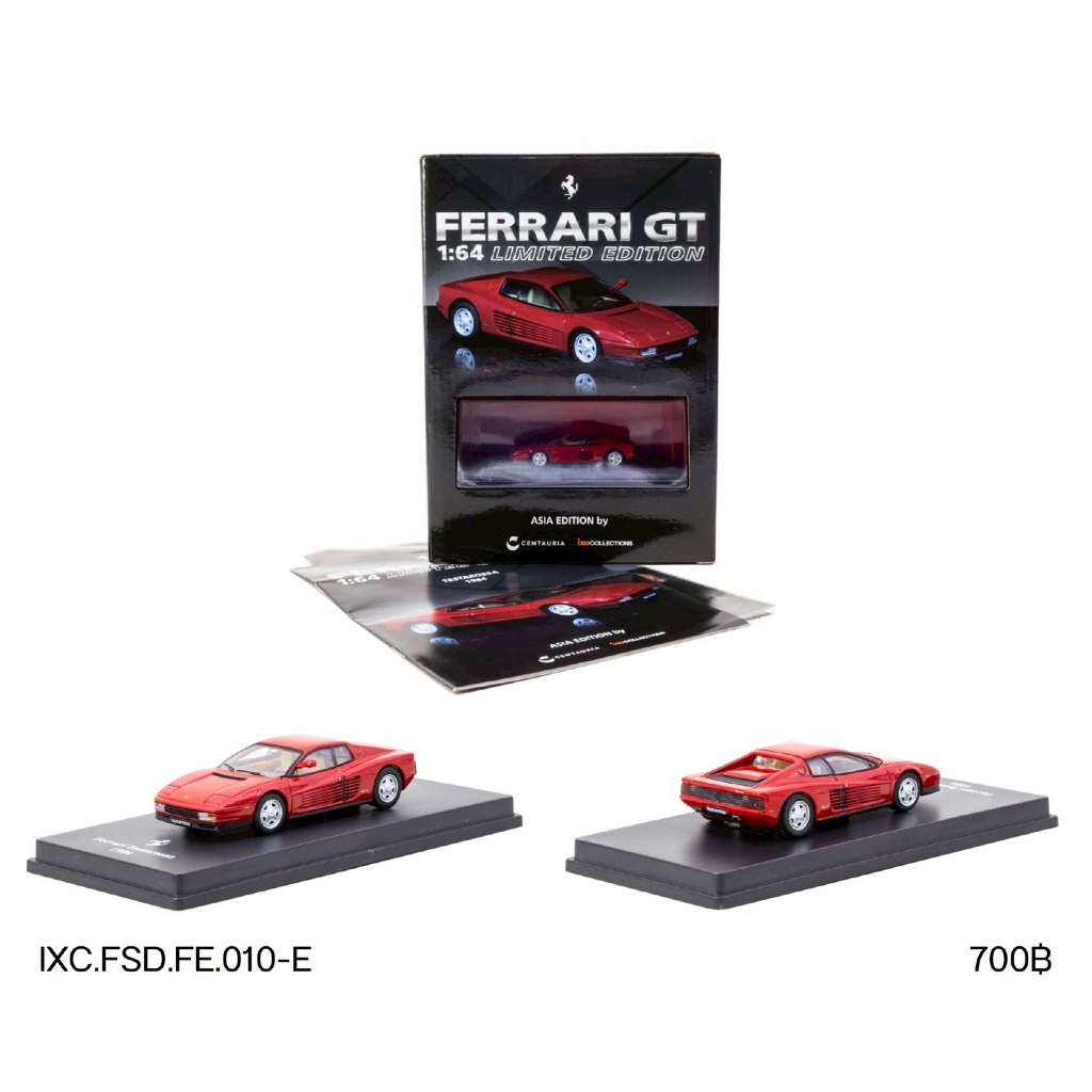 IXC.FSD.FE.010-E-TARMAC WORKS CENTAURIA X IXO COLLECTIONS FERRARI GT 1/64 FERRARI TESTAROSSA 1984 EN