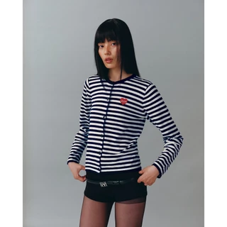 maison KEEPS | Bisou Knitted Cardigan | เสื้อคาร์ดิแกนไหมพรมลายทาง