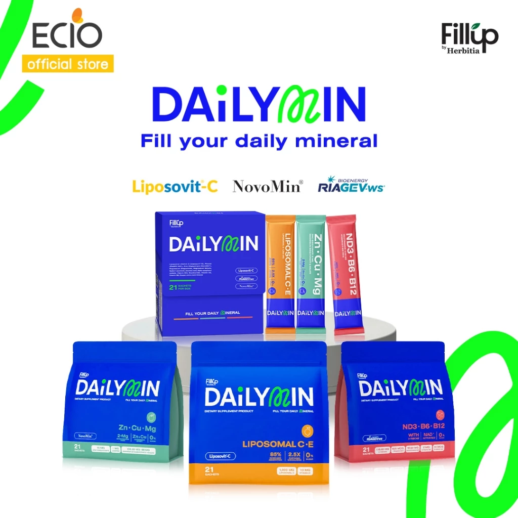 DAiLYMIN DAiLYSHOT l C•E SHOT l MAGNESIUM SHOT l NAD+ SHOT - เดลี่มิน แร่ธาตุและวิตามินจำเป็นครบโดส รูปแบบกรอกปาก