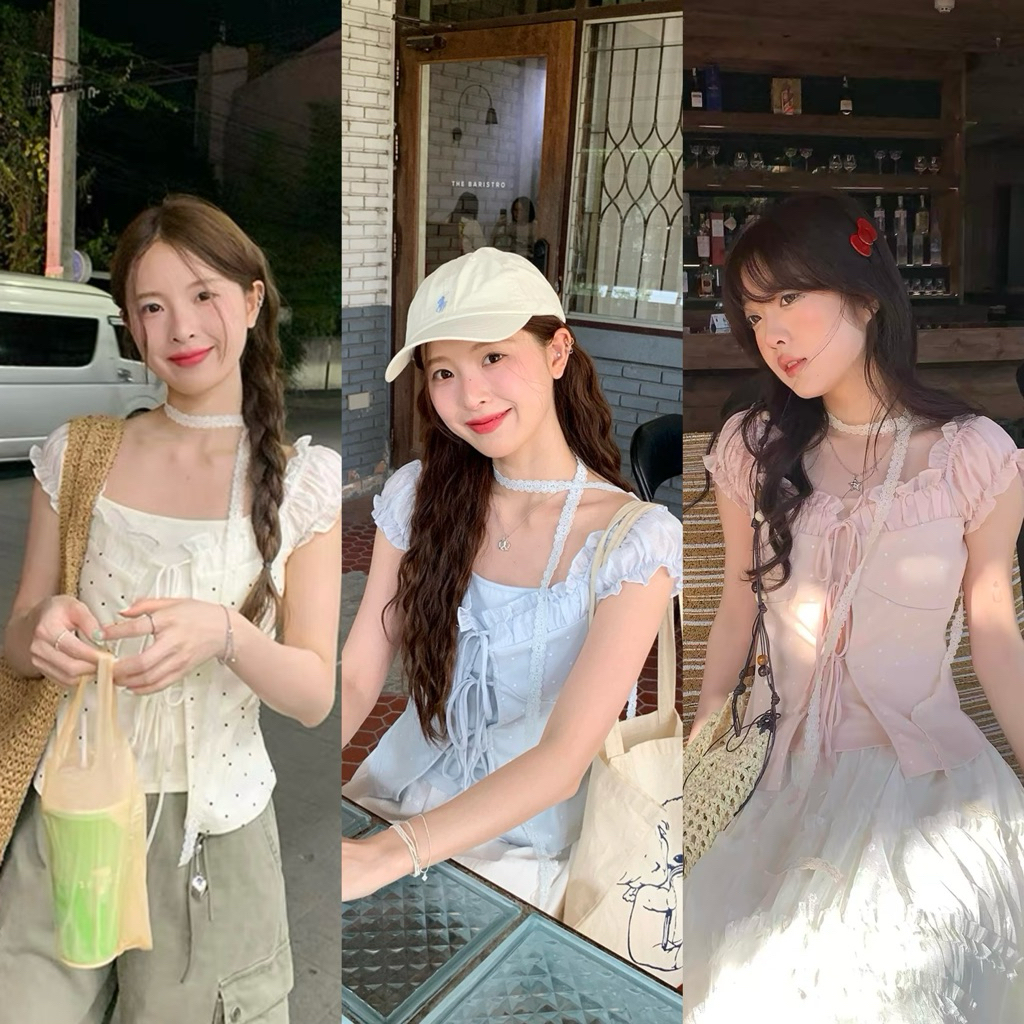 Somedays l 🐰Hera Set เสื้อ2เลเยอร์ +ผ้าพันคอ ผ้าพรีเมียมลูกคุณหนู