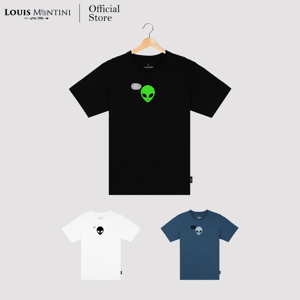 [Clearance sale] Louis Montini เสื้อยืด Unisex T-Shirt ผ้าคอตตอน 100% Super soft (UFOs) LMTM05 ราคา ถูกที่สุด ดีลบีเคเค
