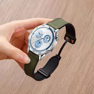 สายหนัง 22 มม.สำหรับ Redmi Watch 5 Active/Lite ซิลิโคนสร้อยข้อมือแม่เหล็กสำหรับ Xiaomi นาฬิกา 5/ s5/S4 47 มม./S3/S2/S1