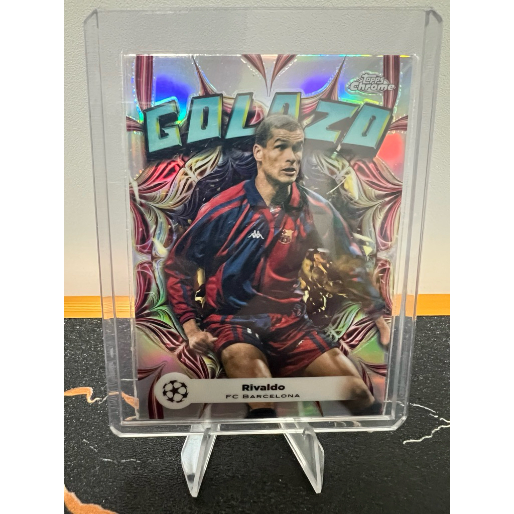 [ขาย] การ์ดฟุตบอล Rivaldo - FC Barcelona (Topps Chrome "GOLAZO" Insert) 🇧🇷🔵🔴