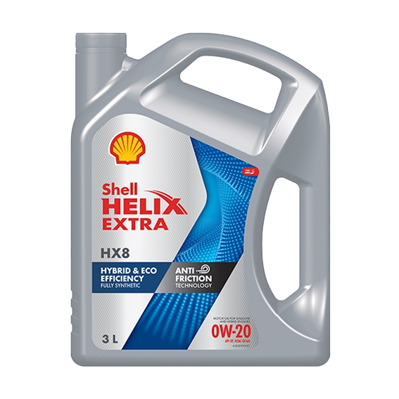 น้ำมันเครื่อง Shell helix HX8 0W-20 FULLY SYNTHETIC เชลล์ เฮลิกส์ 0W20 สังเคราะห์ เบนซิน 3 ลิตร📌ราคา