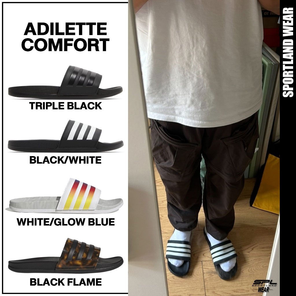 Adidas Collection รองเท้าแตะ รองเท้าแบบสวม SPF Adilette Comfort GZ5891 / GZ5896 / GX7222 / GX9835 (1