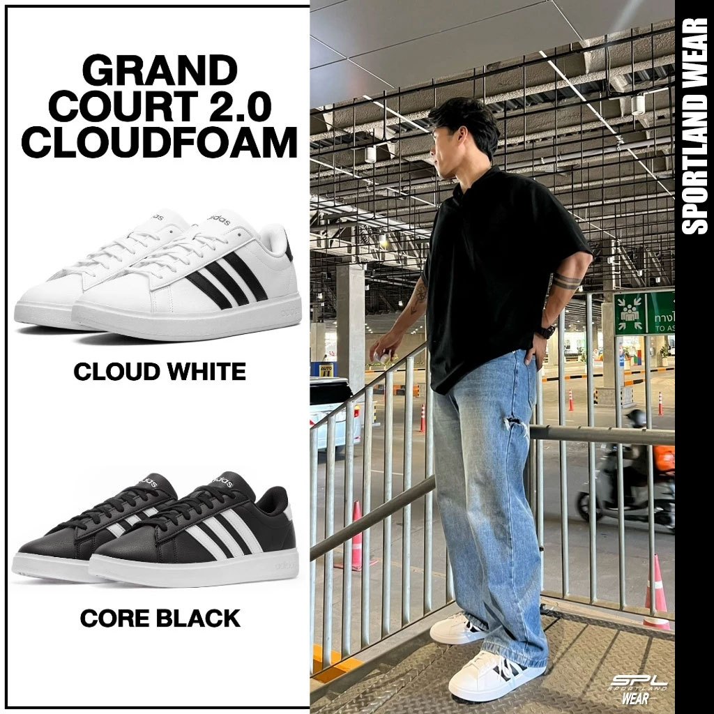 Adidas Collection อาดิดาส รองเท้าผ้าใบ รองเท้าลำลอง M Grand Court 2.0 GW9195 / GW9196 (2500)