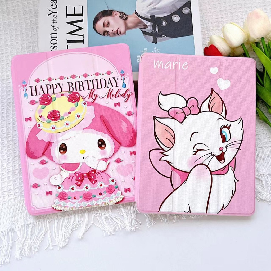 ส่งด่วน 1 วัน เคสสำหรับไอแพดงานฝาพับลายการ์ตูน รูปที่ 3