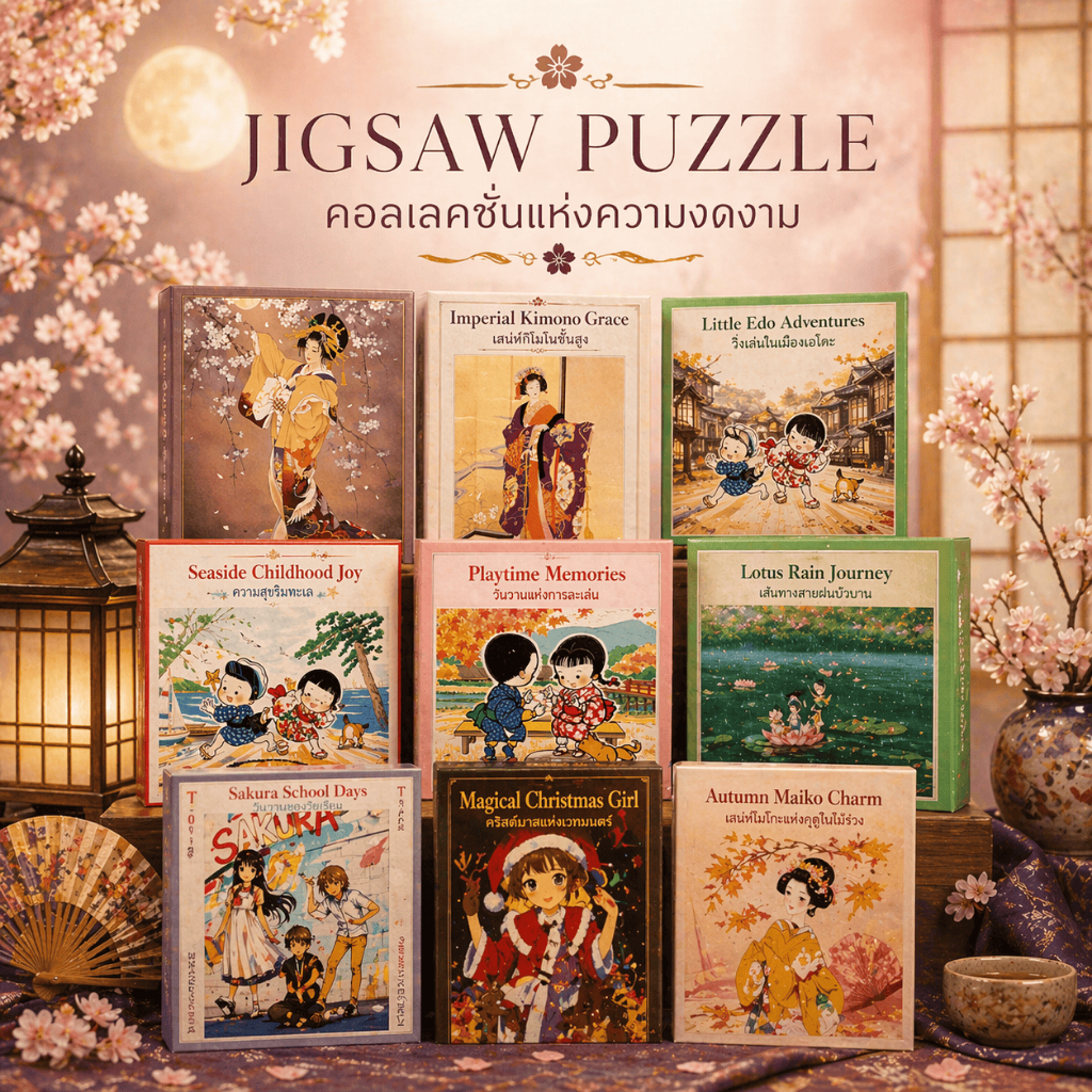 จิ๊กซอว์ Jigsaw Puzzle กีโมโน ญี่ปุ่น สวย การ์ตูน 500ชิ้น ของเล่นเด็ก DIY เกมราคาถูก พร้อมส่ง