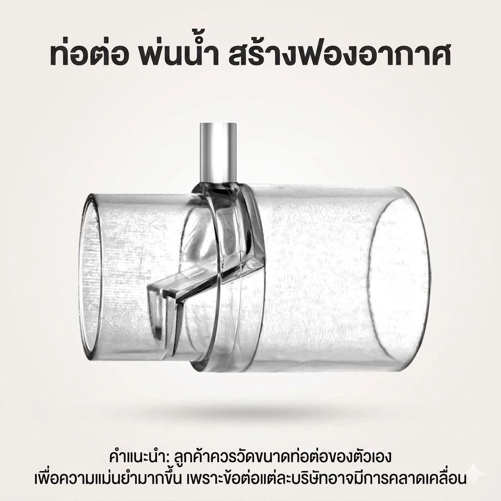 ท่อต่อ พ่นน้ำ สร้างฟองอากาศ O2 by Mofish Aquarium