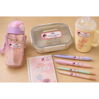 สติ๊กเกอร์รูปหน้า + ชื่อเด็ก ไดคัทน่ารัก 45 ดวง/แผ่น A4