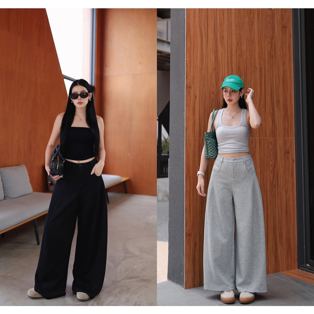 N7915 Amy Pants - มี 2 สี : HEATHER GREY, BLACK- NUMBERSEVEN