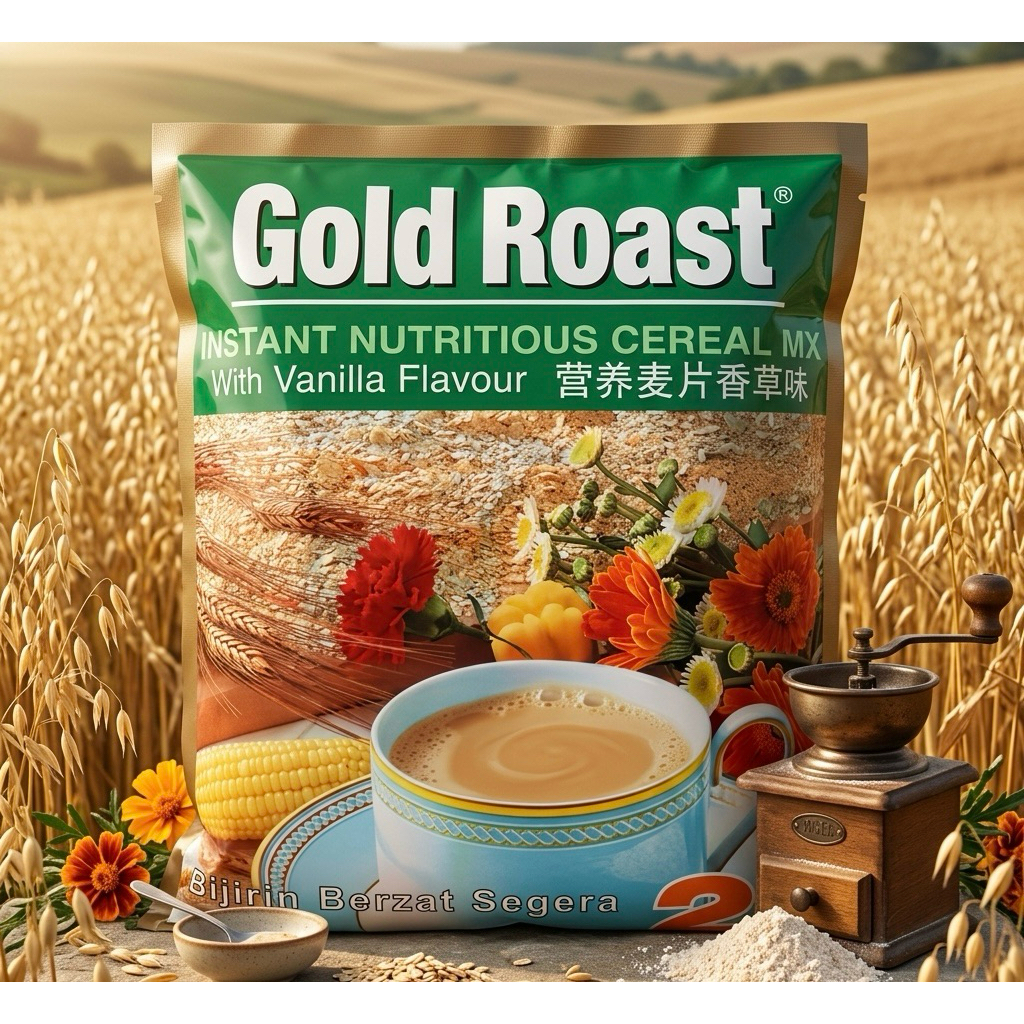 ++พร้อมส่ง++ Gold Roast ข้าวโอ๊ต ชงพร้อมดื่ม รสวานิลลา 1 ห่อมี 20 ซอง นำเข้าจากสิงคโปร์