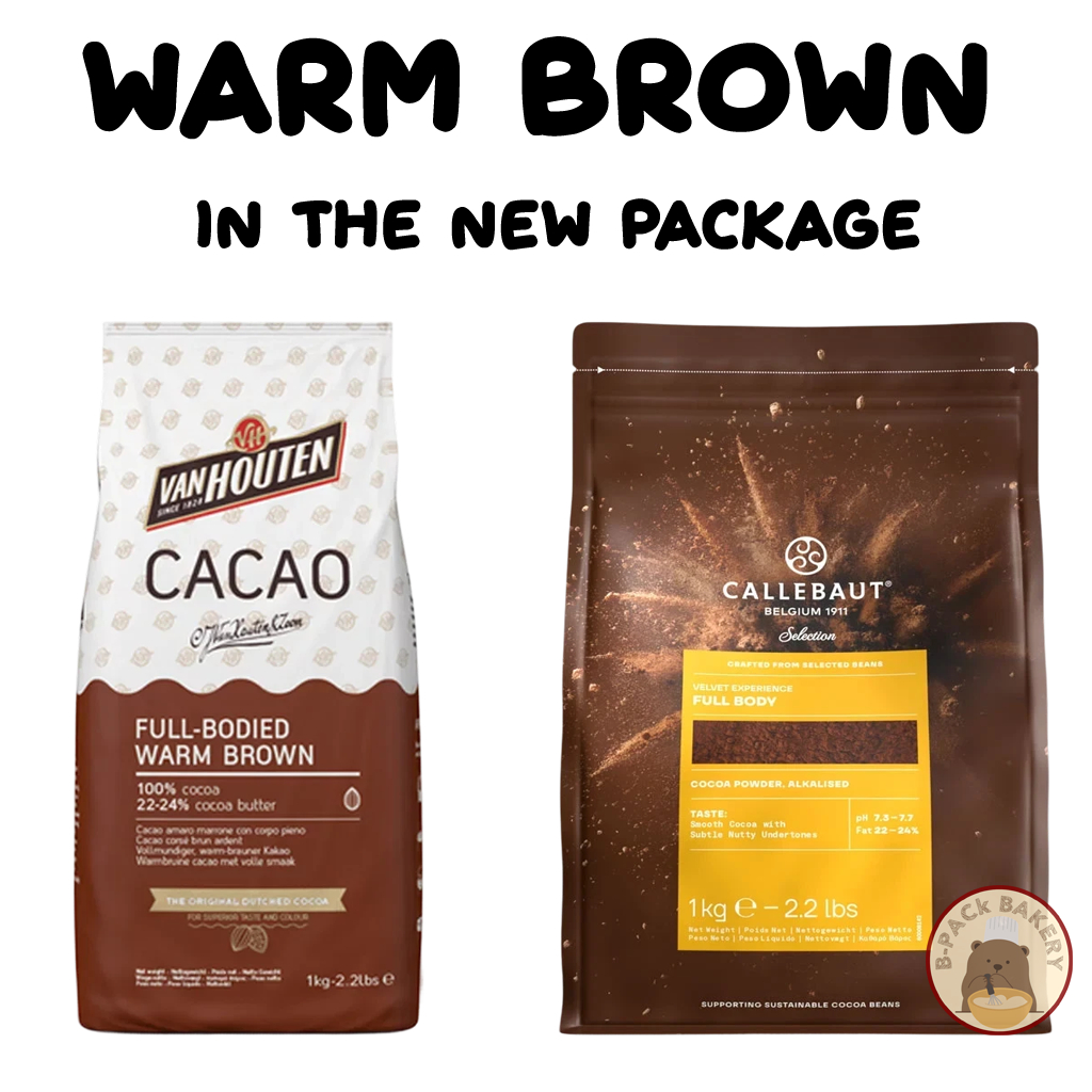 (ฟลูบอดี้) แคลเลอร์บราว ผงโกโก้ เวลเวท(วอร์มบราว) CALLEBAUT VELVET EXPERINCE FULL BODV Cocoa Powder (WarmBrown) 1kg