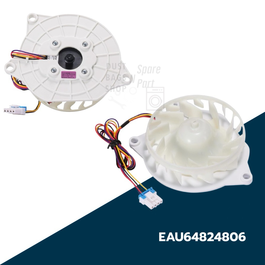 มอเตอร์พัดลมตู้เย็นแอลจี (Motor Assembly,DC LG)  พาร์ท EAU64824806 ตรวจสอบรุ่นที่ใช้งานได้ในรายละเอียดสินค้า