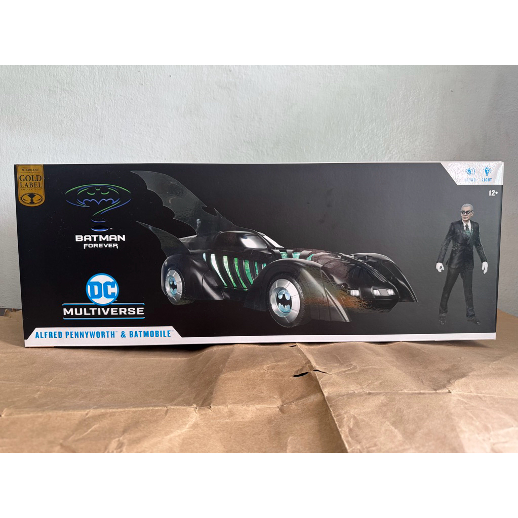 McFarlane Toys DC Comics Multiverse Alfred Pennyworth & Batmobile (Batman Forever Movie) Gold Label