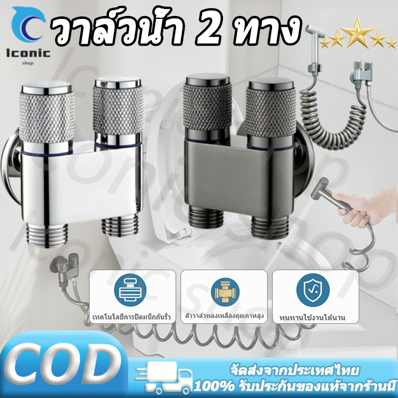 วาล์วน้ำ 2 ทาง วาล์วน้ำอเนกประสงค์ อลูมิเนียมอัลลอยด์ แถมฟรีเทปพันเกลียว 【COD】