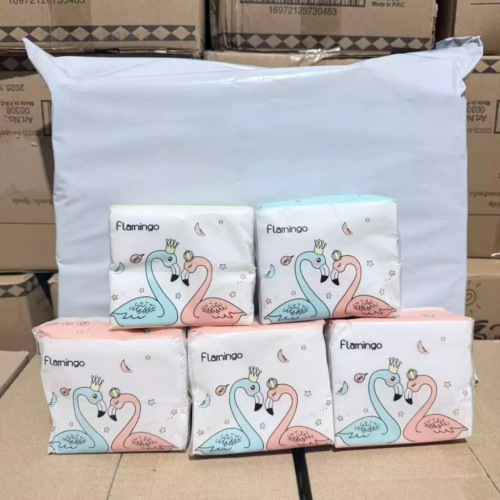 [ส่งฟรี] กระดาษทิชชู่ 1ลัง 40ห่อ ยกลัง นกฟลามิงโก้ กระดาษเช็ดหน้า แบบดึงไม่เป็นขุย ไม่ใส่สี  กระดาษทิชชู่พกพา thumbnail 8