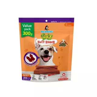 BEARING ขนมสุนัขขนมหมา เนื้อไก่อัดแท่ง Jerky Treats Soft Snack300กรัม