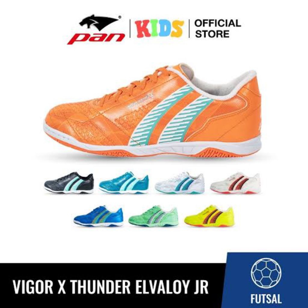 รองเท้าฟุต​ซ​อล​เด็ก Pan Vigor X thunder มือ1 ของแท้​ รองเท้าฟุตซอลไซส์เล็ก ขนาดไซส์ 32-38 บางคู่อาจมีตำหนิรอยเปื้อน