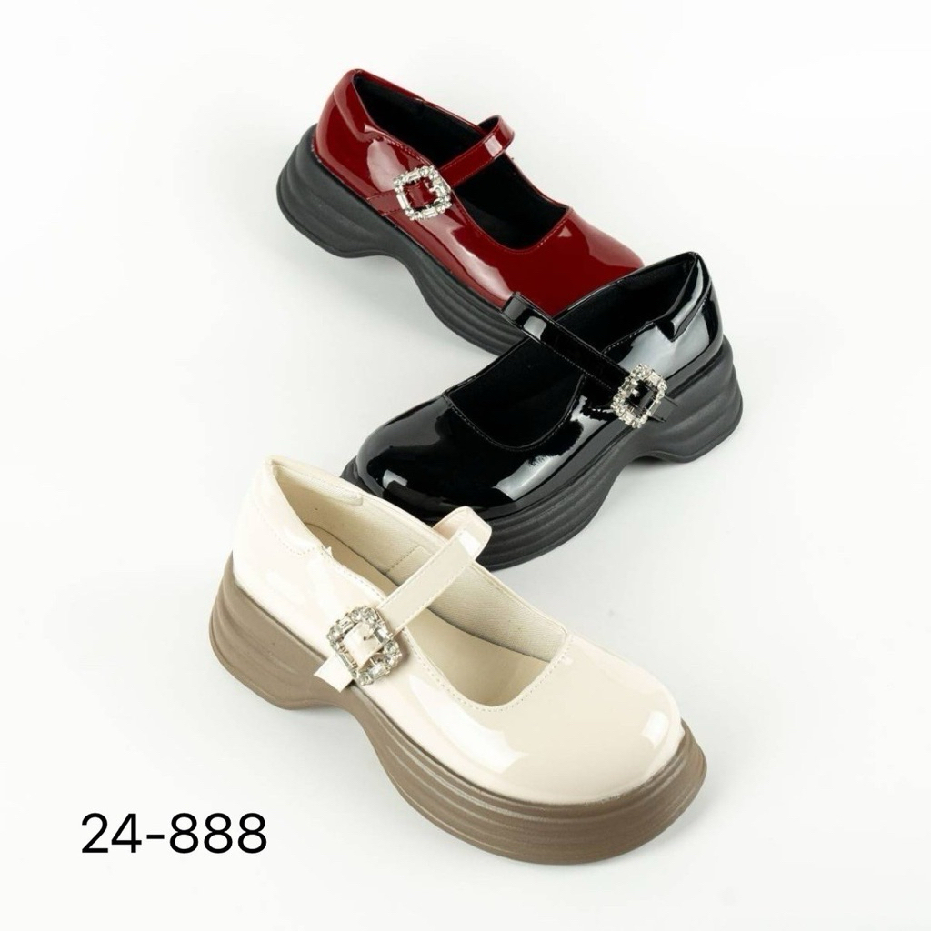 Z24-888 รองเท้าสไตล์แมรี่เจนแต่คริสตัล