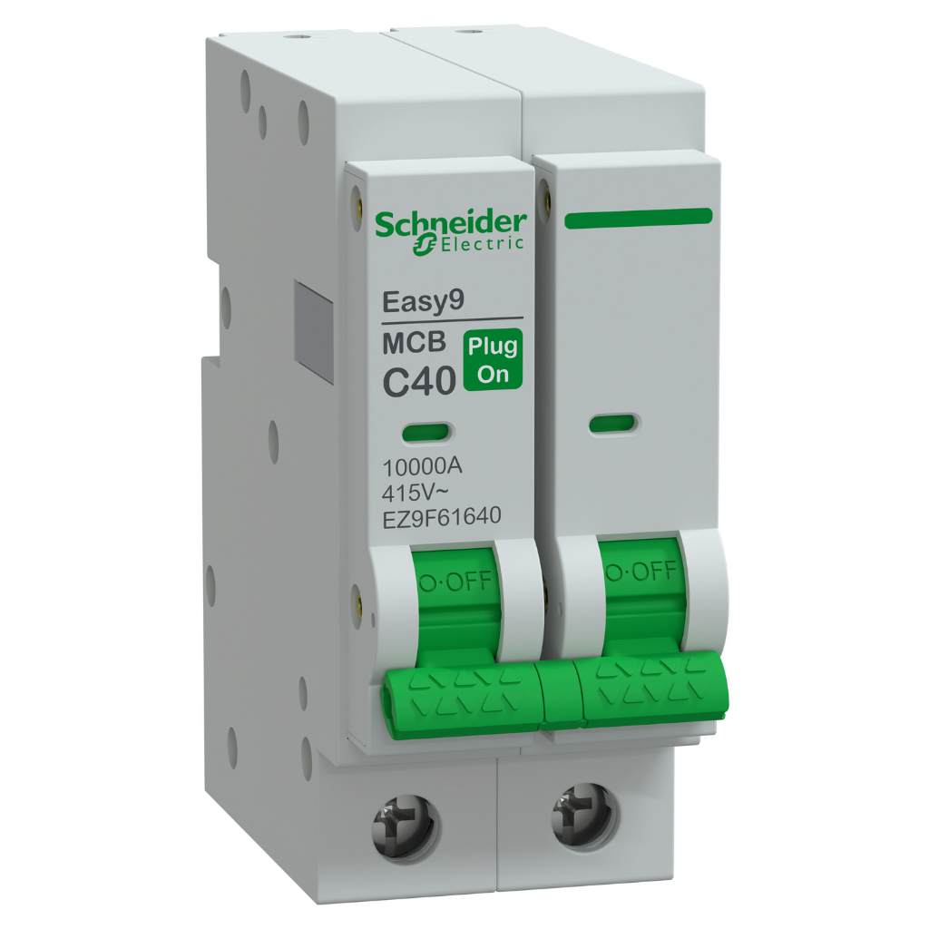 เซอร์กิตเบรกเกอร์ 40 แอมป์ 2 โพล 10kA Easy9 Plug-On SCHNEIDER EZ9F61640