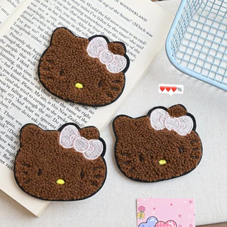แผ่นแปะไรผม Hello Kitty Chocolate Cute แผ่นใหญ่ ติดง่าย