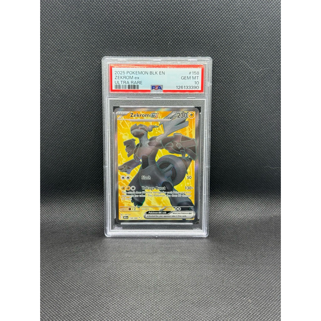 Pokemon TCG: Zekrom ex Ultra Rare SV: Black Bolt 158/086 PSA 10
