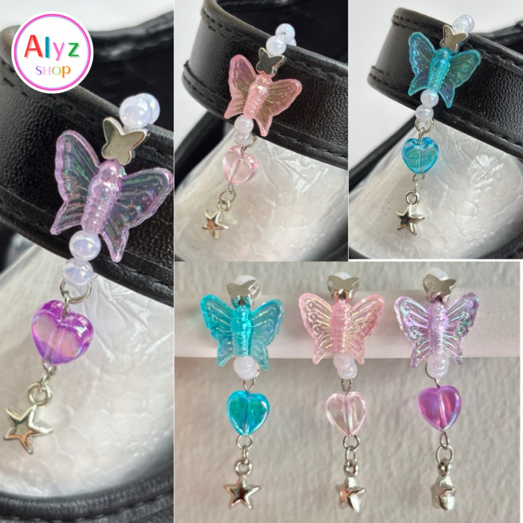 Alyz 💕แหวนรัดสายรองเท้านักเรียน สไตล์เจ้าหญิง น่ารักมาก แหวนลูกปัดรัดรองเท้า