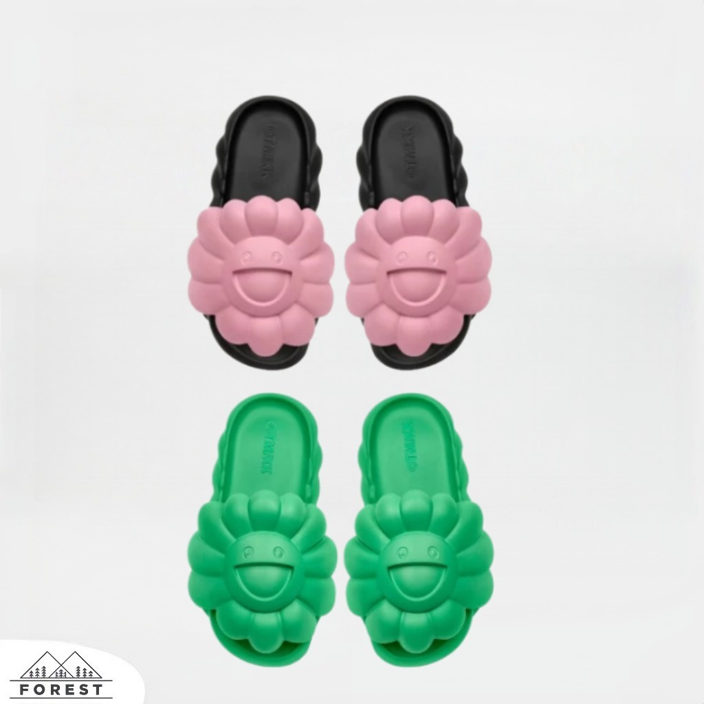🌟ของแท้ 100%💗 Takashi Murakami x BLACKPINK Ohana Full Bloom Slide รองเท้า รองเท้าแตะ