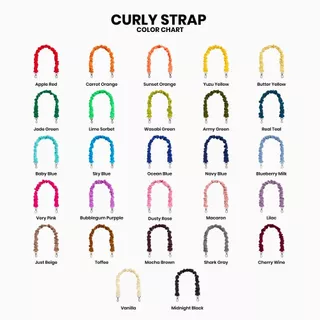 MyVeryOwnWay | Curly Strap - สายหยิกขนาดสั้น รุ่นขายดีมาก ทรงหยิกน่ารัก (มี 27 สี)