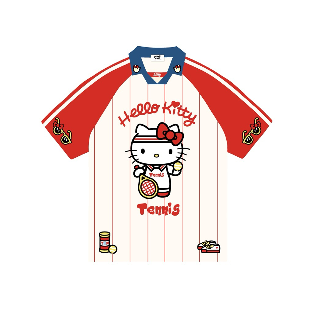 เสื้อผ้ากีฬา Jersey QL ลายคิตตี้เทนนิส/เลดี้หัวใจโบว์/มายเมย์