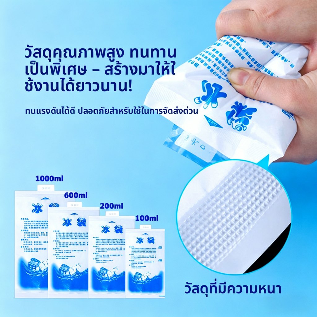Rayco ไอซ์แพคเก็บความเย็นชนิดเจล หนาไม่รั่วซึม ใช้ซ้ำได้ยาวนาน เหมาะใช้ในครัวเรือนและขนส่งสินค้า