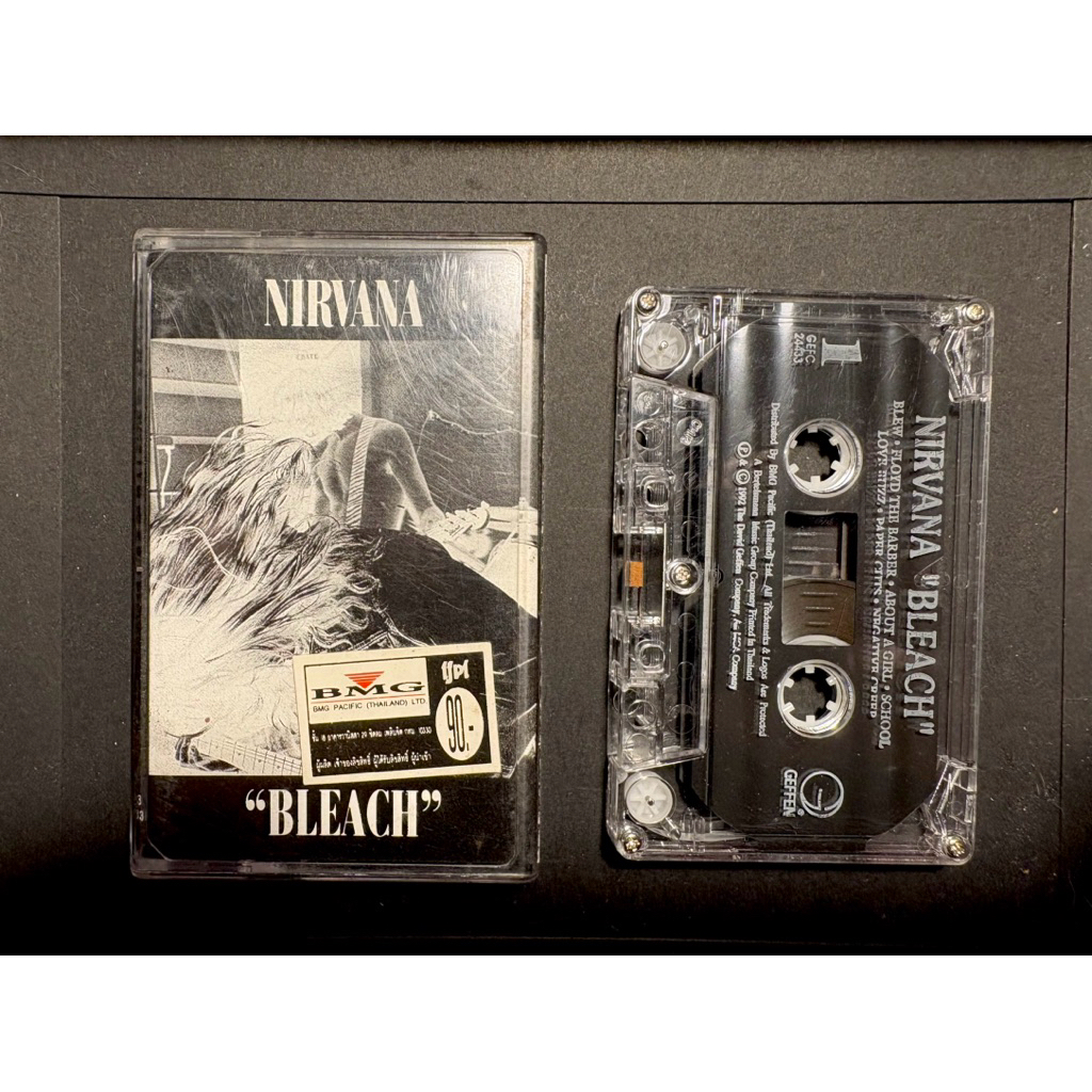 Nirvana BLEACH cassette tape (1989) Sub Pop เทปเพลง