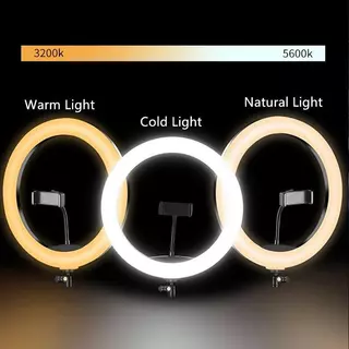 Ring Light 14/18/22 นิ้ว ไฟแต่งหน้า ไฟ Live สด ปรับสีได้ ปรับได้3สี 10ระดับ ปรับความสว่างได้หลายระดับ พร้อมขาตั้ง 2.1m