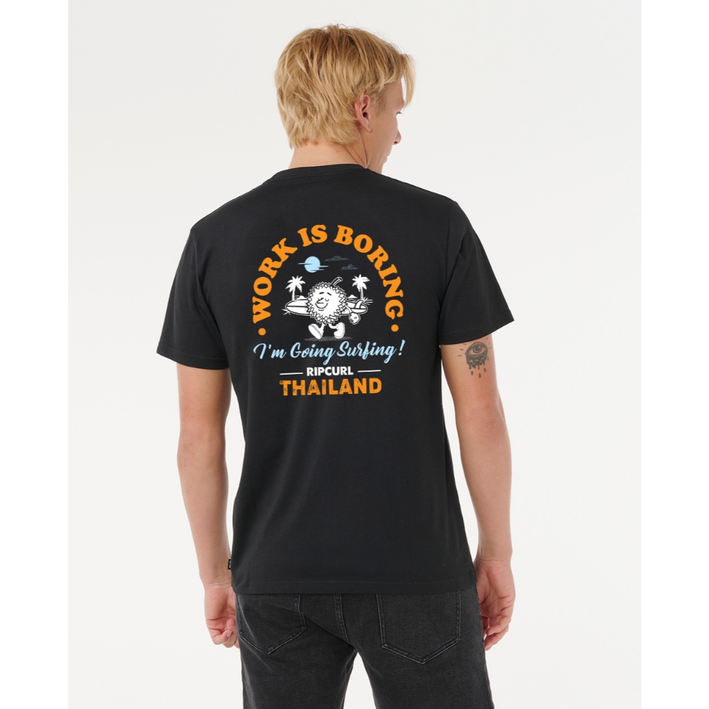 RIPCURL  เสื้อยืด 13DMTE RCT M DEST TEE THAI WORK IS BORING 2026-S4