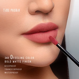 TimePhoria Eternal Air Lip Matte กันน้ำ ติดทนนาน ลิปสติกแมตต์เนื้อบางเบา เม็ดสีชัด ติดทนนาน 24 ชั่วโมง
