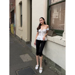 MACHMACHTHELABEL - Emily Lace Top (เสื้อลูกไม้ off-shoulder) - (PREORDER)**