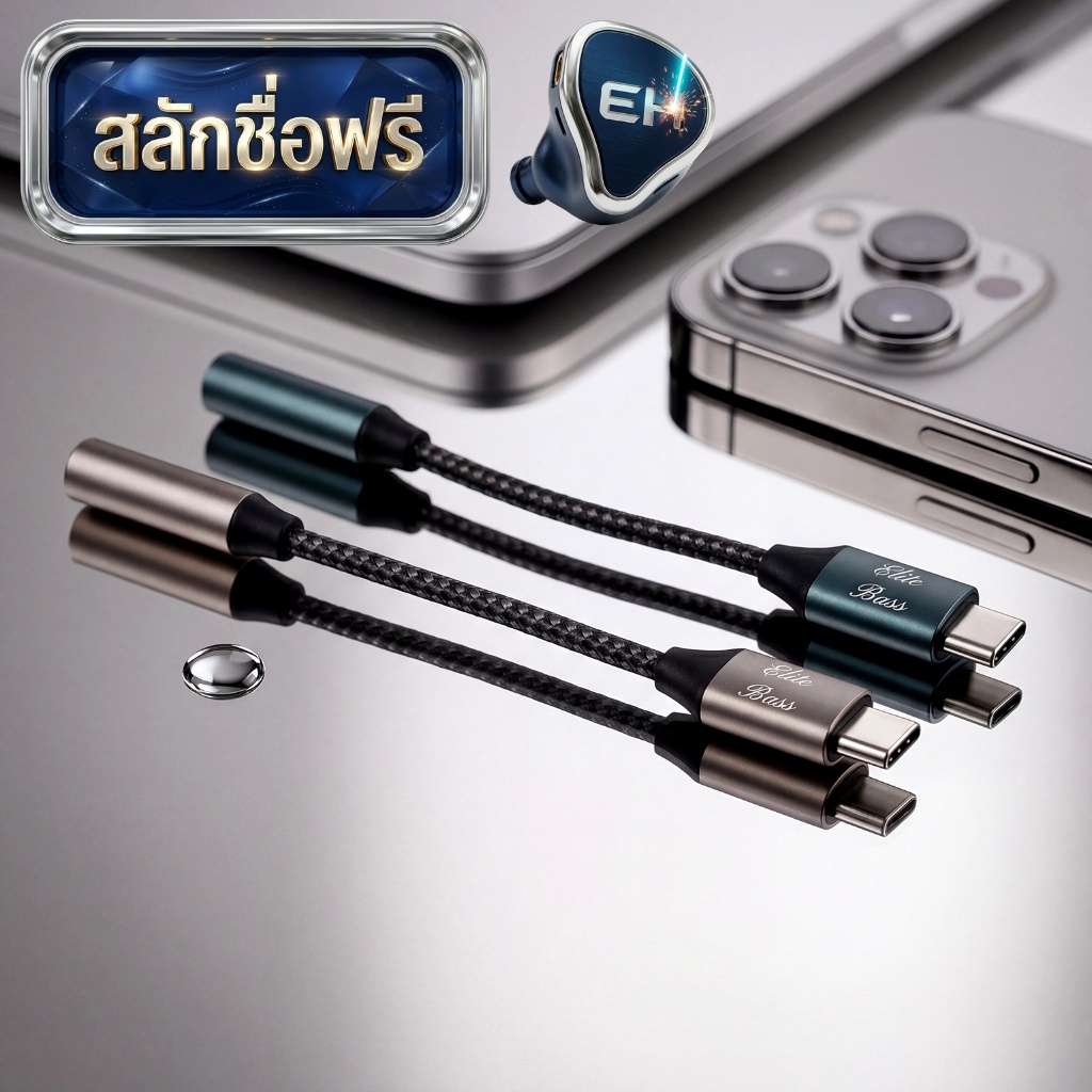 หางหนู DAC Type-C to 3.5mm Hi-Fi (32Bit/384kHz) CX31993+ AMP MAX97223 ดันเบสสุด -Elite BASS