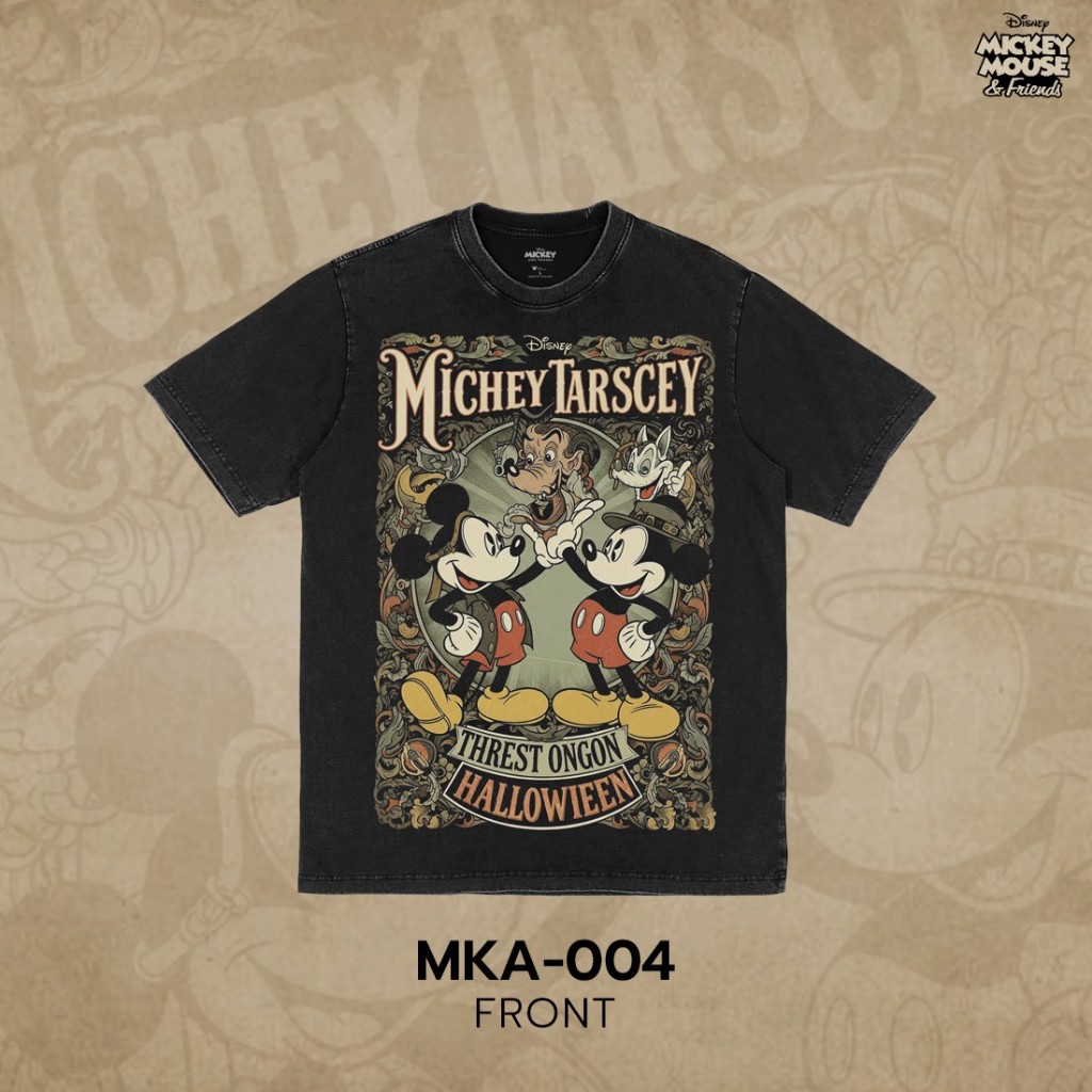 Power 7 Shop เสื้อยืดการ์ตูน "Mickey Mouse" ลิขสิทธ์แท้ DISNEY(MKA-004-ผ้าฟอก) — صورة 2