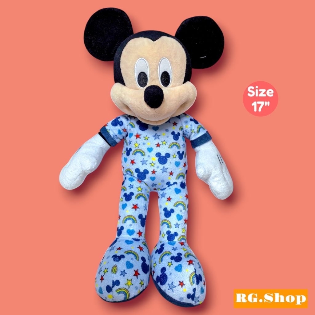 ✅พร้อม​ส่ง​✅​ตุ๊กตา​มิกกี้​เมาส์​ Disney Mickey Mouse Large Plushie in Pajamas with Stars and Rainbo
