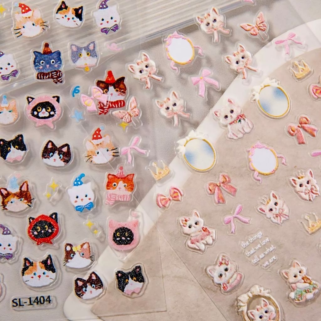 พร้อมส่งจากไทย! สติกเกอร์ติดเล็บ สติกเกอร์ลายนูน รูปที่ 7