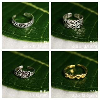 แหวนเท้าเงินแท้ 92.5% ปรับขนาดได้ แหวนนิ้วก้อย แหวนข้อนิ้ว แหวนน่ารัก Sterling silver Boho Toe ring