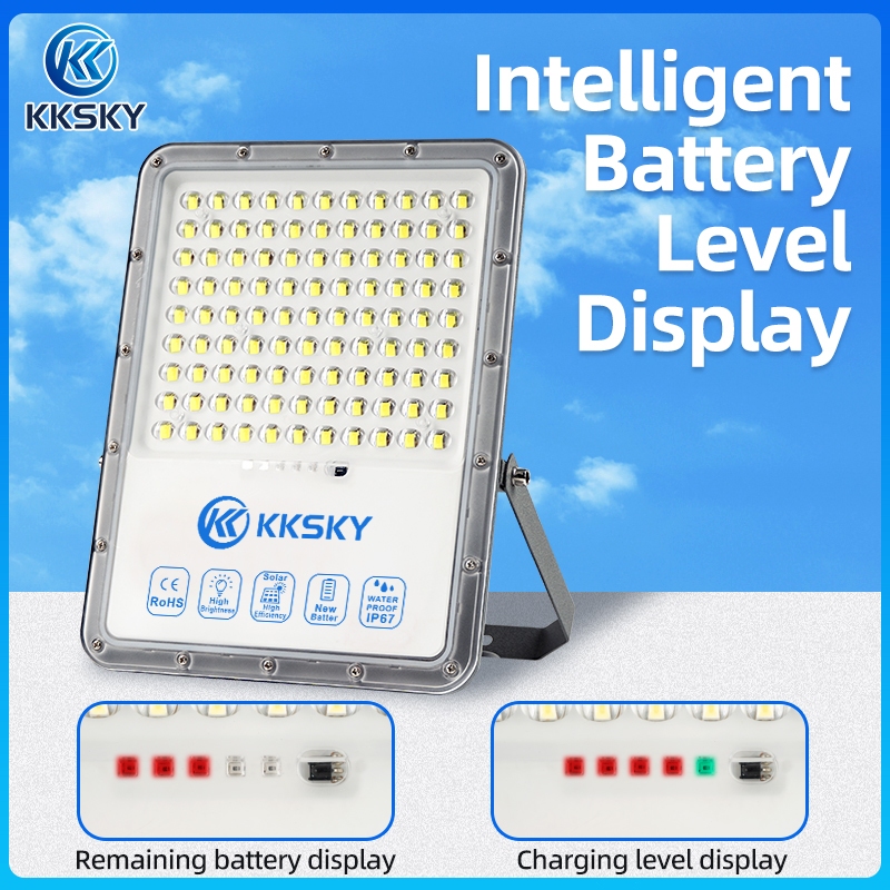 KKSKY แอลอีดี สปอร์ตไลท์ LED IP67 Solar Light 100W 200W 300W โซล่าเซลล์ สลิม กันน้ำ ไฟ สปอตไลท์ พลังงานแสงอาทิตย์ รีโมท รูปที่ 7