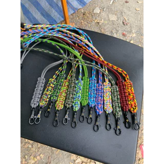 A038 สายคล้องคอ ห้อยนกหวีด ห้อยบัตร ถักจากเชือกparacord 4มิล