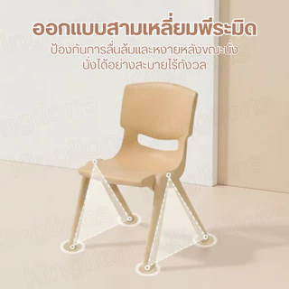 เก้าอี้เด็ก อนุบาล ที่นั่งสูง28ซม พลาสติกหนา เก้าอี้นั่งเรียน เก้าอี้นั่งพื้น เด็กเล็ก มีพนักพิง