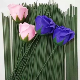 ก้านดอกกุหลาบลวดสีเขียว 40CM แพ็ค 50 ชิ้น Flower Stem สำหรับดอกไม้ประดิษฐ์ DIY งานฝีมือ